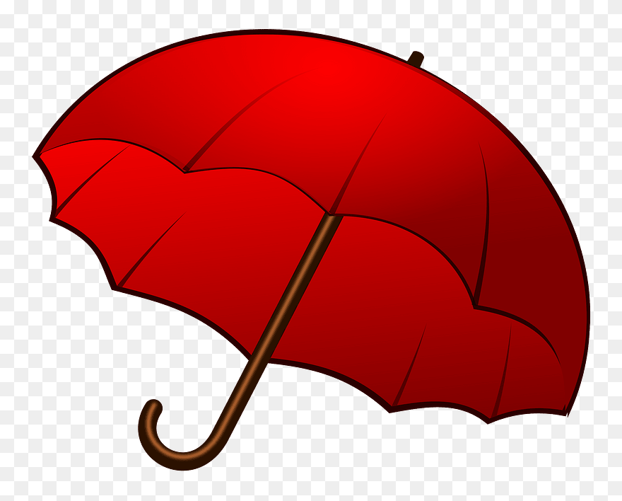 Red Umbrella Clipart - Umbrella - Png Download