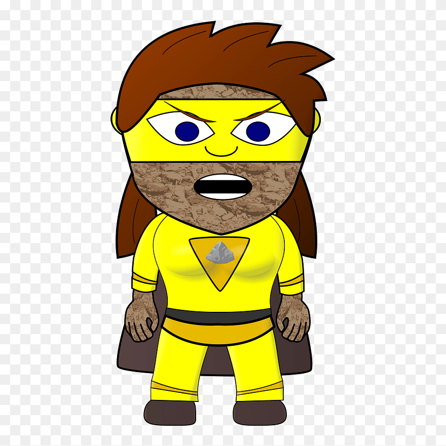 Rock Girl Clipart - Superhero Sketsa - Png Download