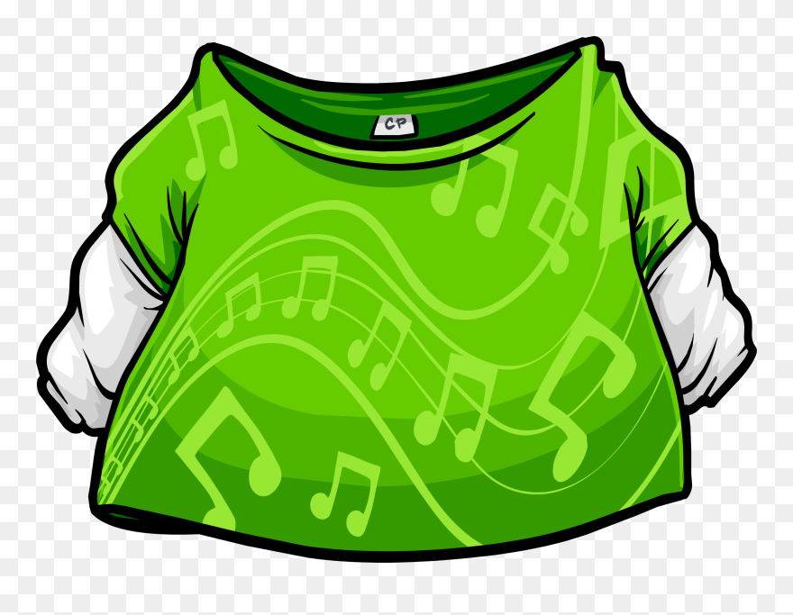 Musical Clipart Swirl - Club Penguin Tee Shirt Item - Png Download