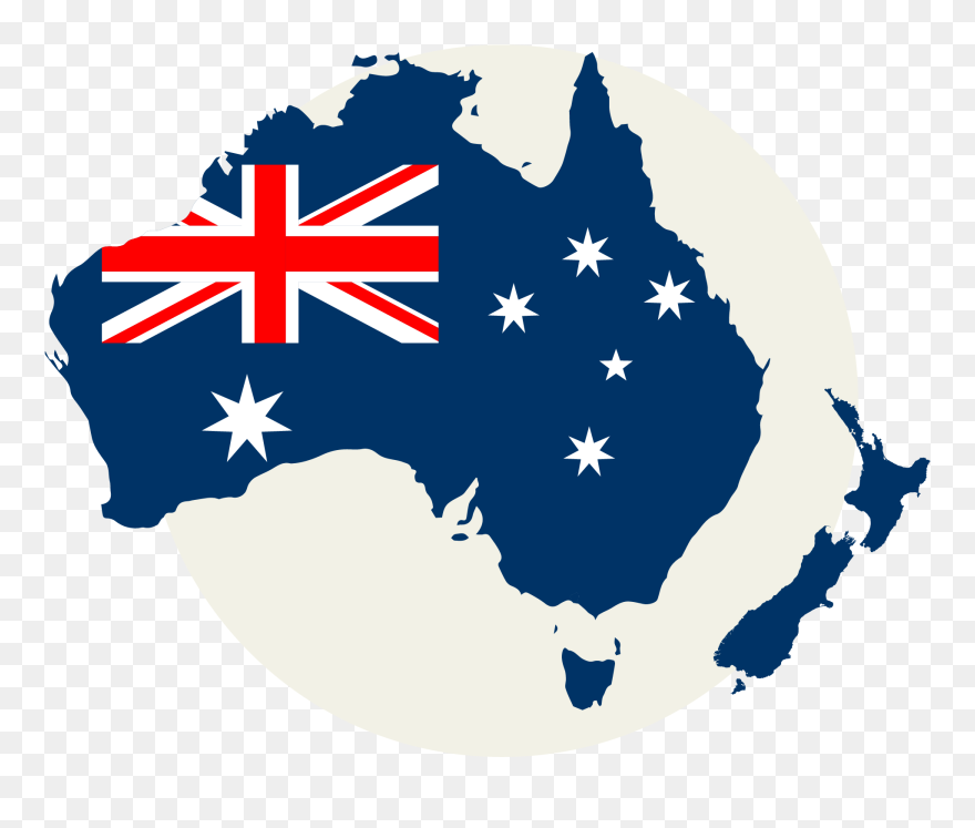 Flag Of Australia Map - Happy Australia Day 2018 Clipart