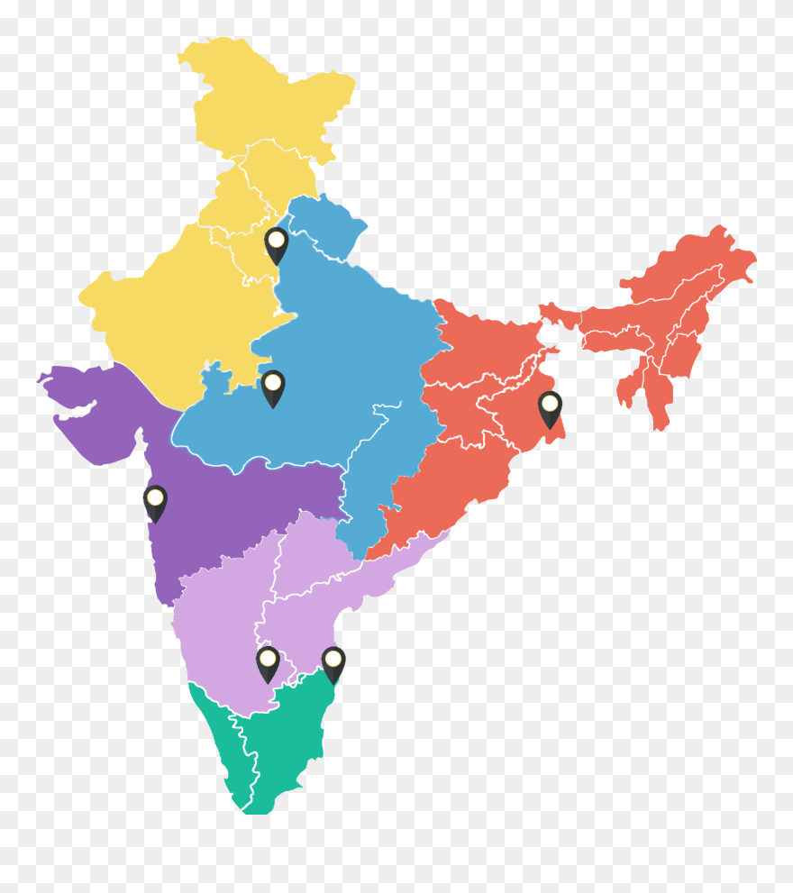 India Transparent Background - Telangana In India Map Clipart