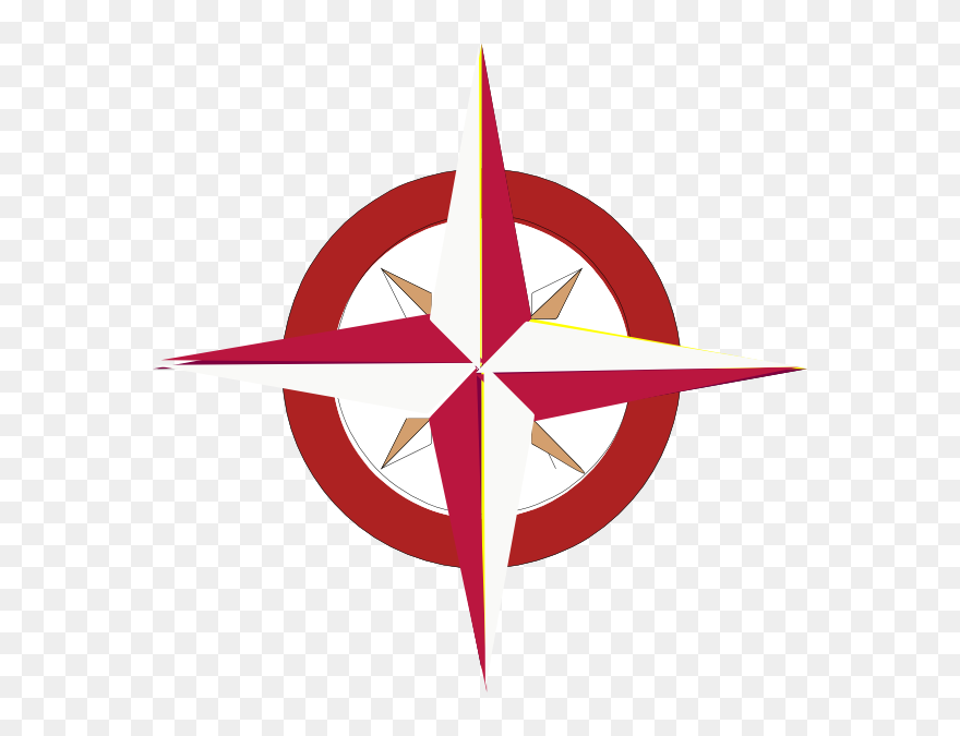Tanred Compass Rose Clip Art - North East South West Nesw - Png Download