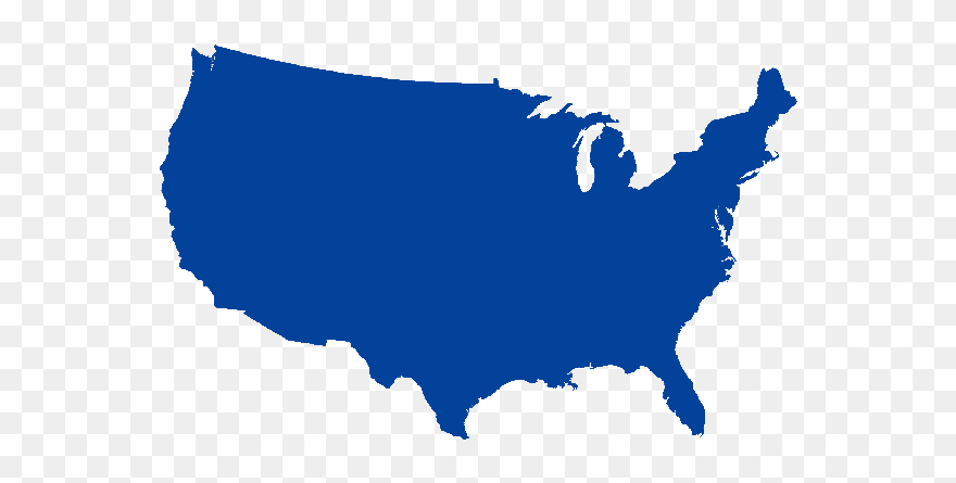 Solid United States Map Clipart