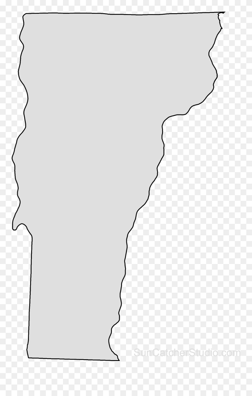 Transparent Barn Outline Clipart - Transparent Vermont State Outline Png