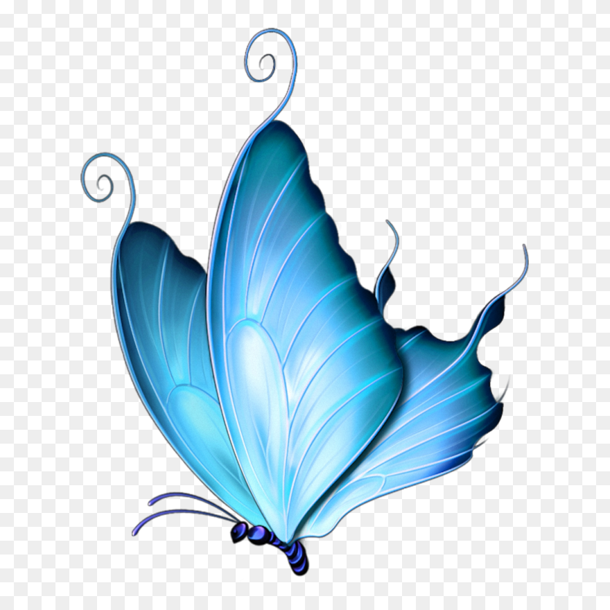 Blue Butterfly Vector Png Clipart