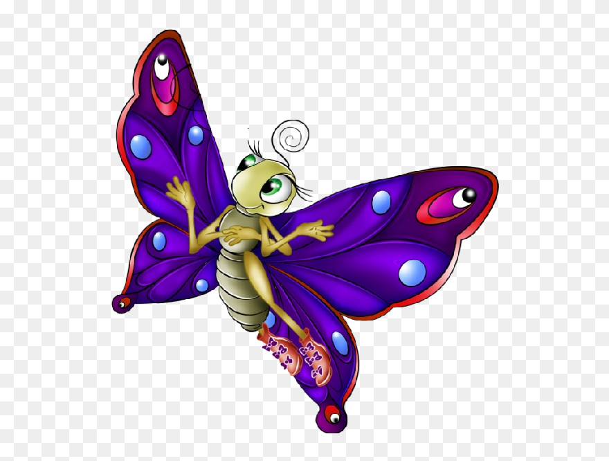 Cartoon Beautiful Easy Butterfly Clipart