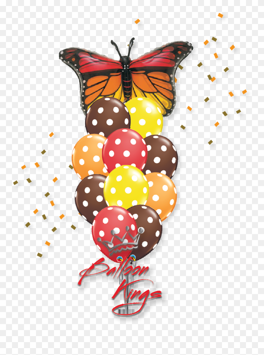 Monarch Butterfly Large Bouquet - Butterfly Shape Clipart