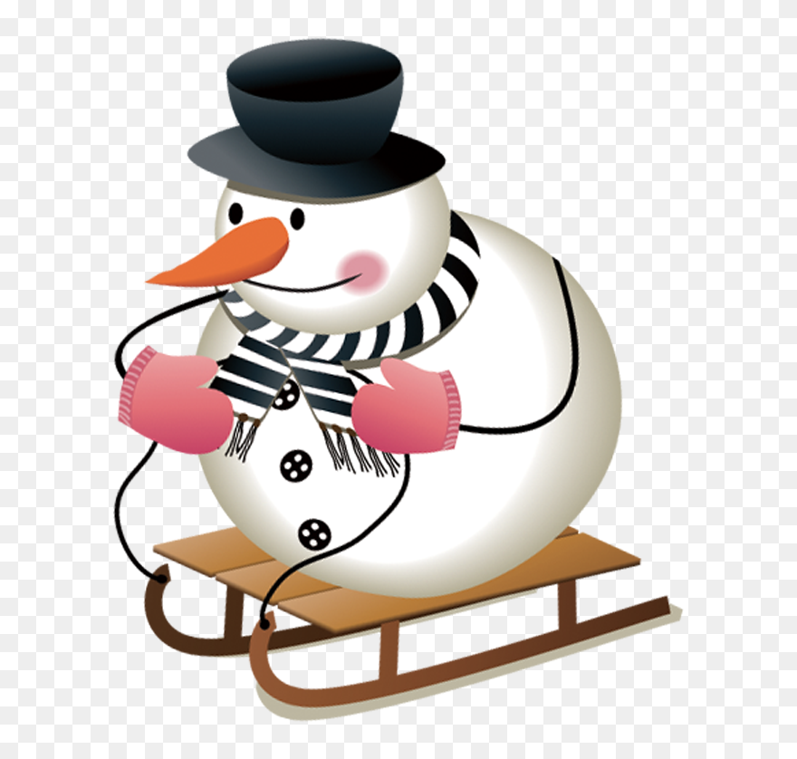 Snowman Cartoon Clip Art - Cute Snowman Clipart - Png Download