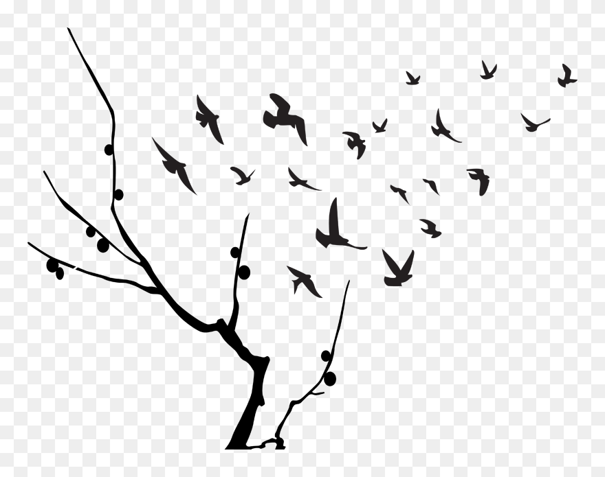 Bird Flight Flock Clip Art - Png Download
