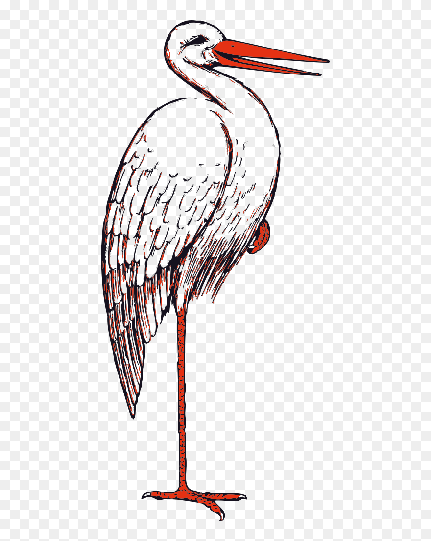 Stork Bird Svg Clip Arts - Stork Clip Art - Png Download