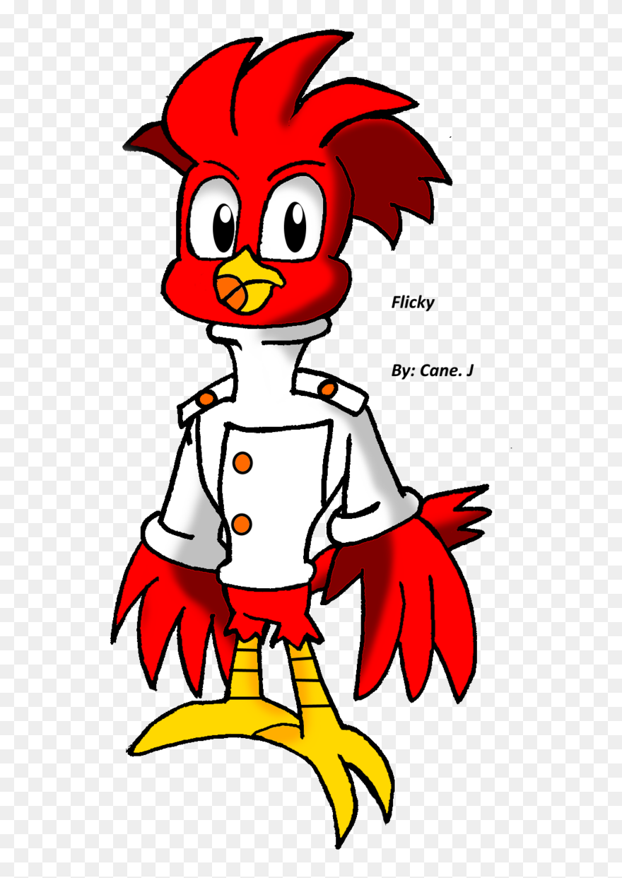 Team American Sonic Flicky - Cartoon Clipart