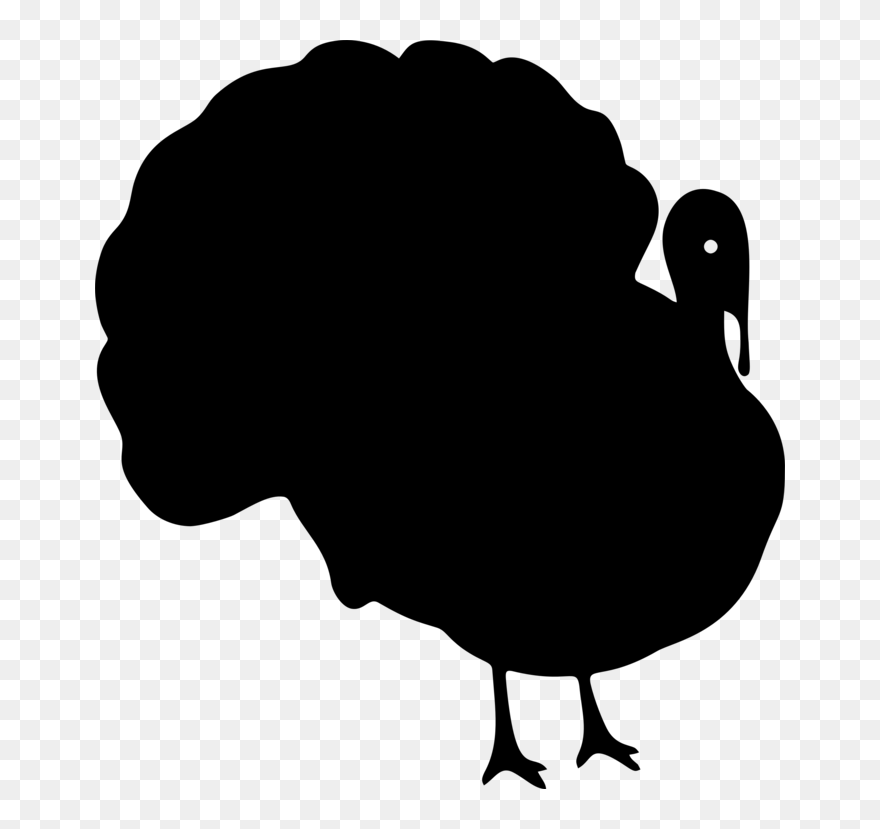 Flightless - Turkey Silhouette Transparent Background Clipart