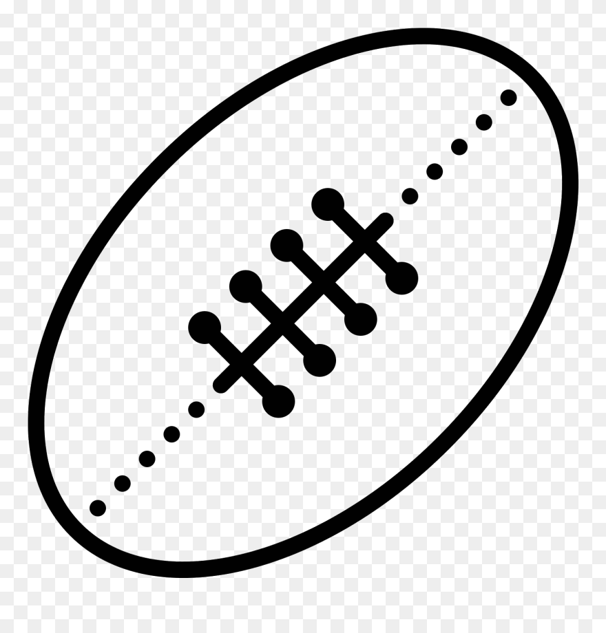 Vector Outline Football - Circle Clipart