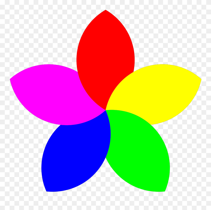 Football 5 Petal Flower Svg Clip Arts - Flower With Five Petals Clipart - Png Download