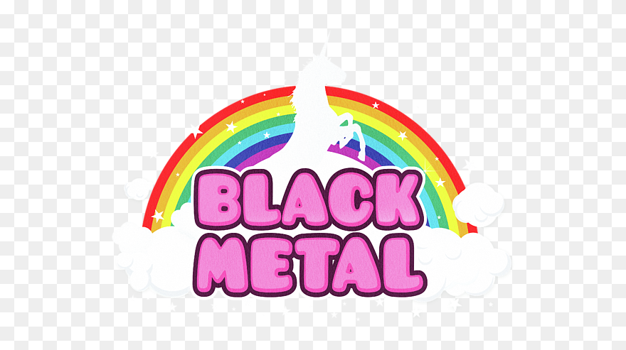Unicorn Metal Black Clipart