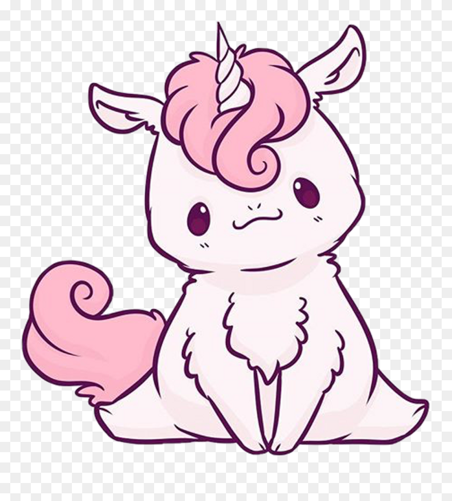 Nicorn Clipart Kawaii - Cute Kawaii Unicorn Drawings - Png Download