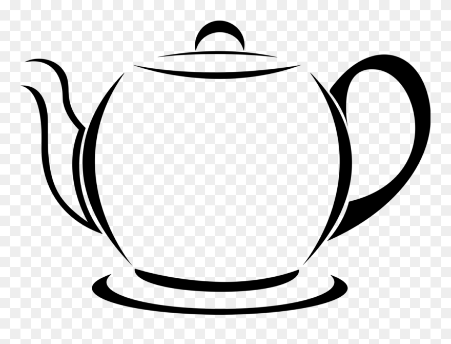 Line Art,cup,monochrome Photography - Tea Pot Line Art Clipart
