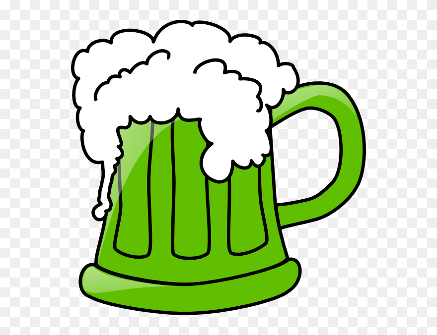 Green Clip Art At - Green Beer Mug Clip Art - Png Download