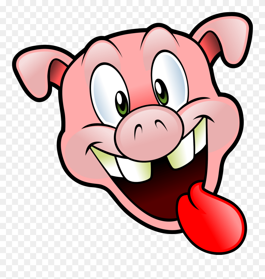Pig & Ribs Picture Cartoon Clipart