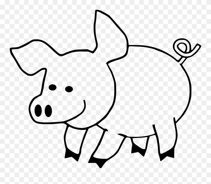 Pig Stamp Icons Png - Printable Farm Animals Clipart Transparent Png