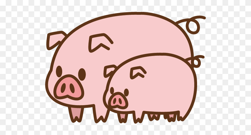 Domestic Pig Silhouette Clip Art - Cartoon Pig Transparent - Png Download
