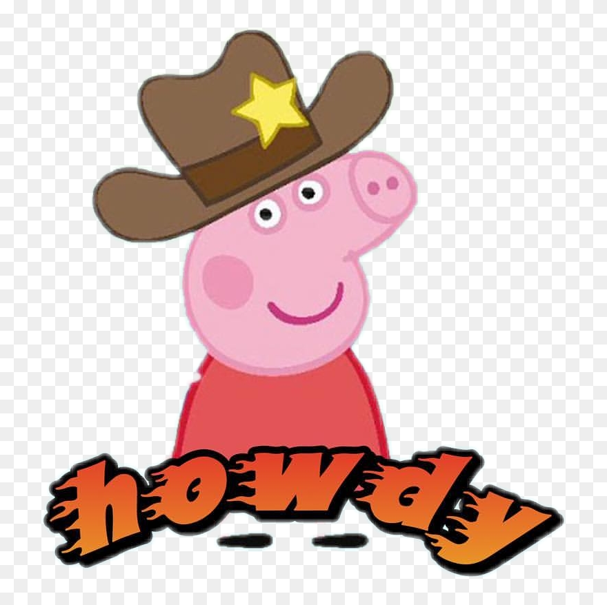 If You"re Reading This Follow @doniyyya On Instagram - Peppa Pig Cowboy Hat Clipart