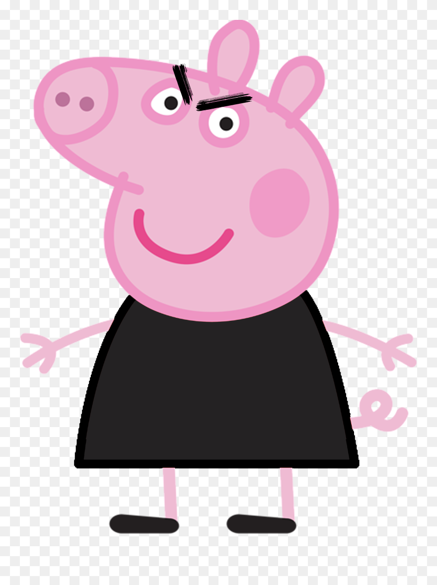 Evil Peppa - Peppa Pig Transparent Background Clipart