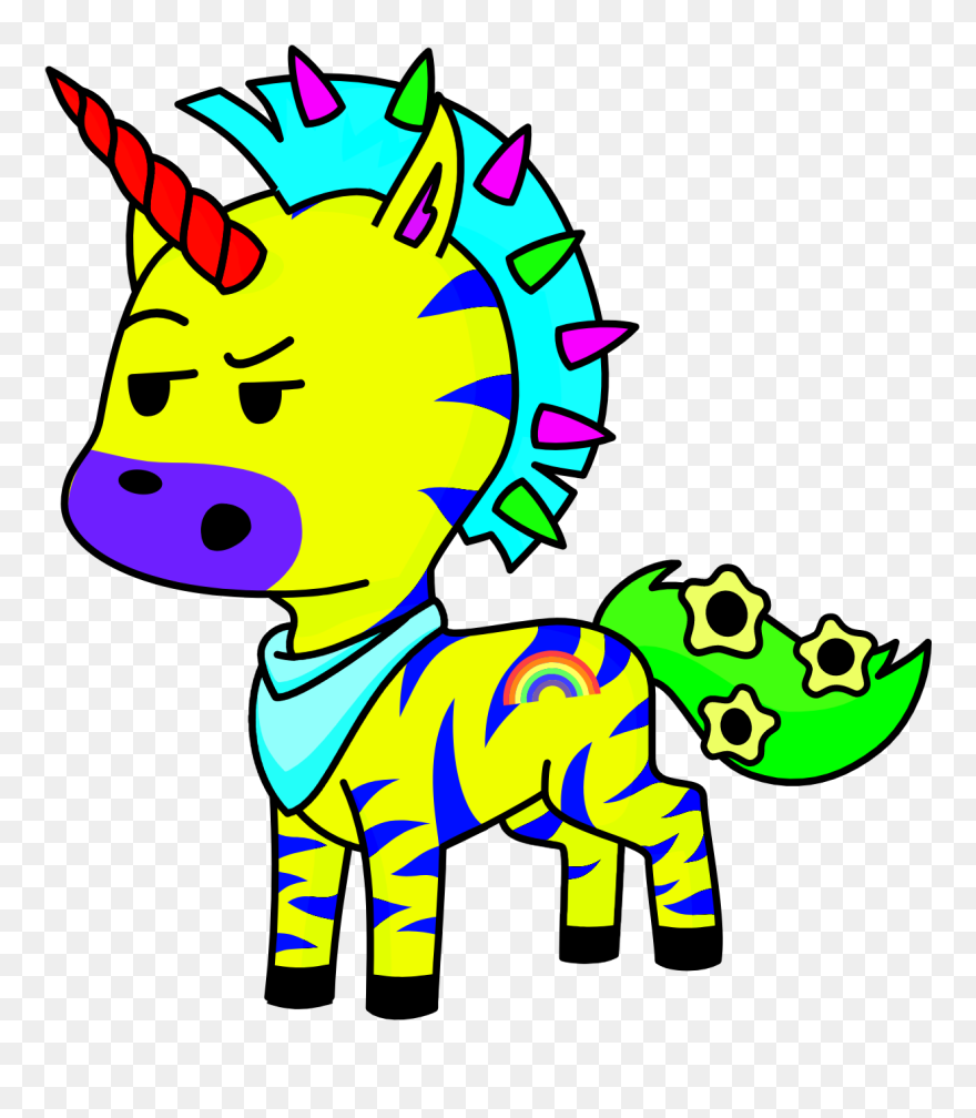 Yellow Unicorn Clipart
