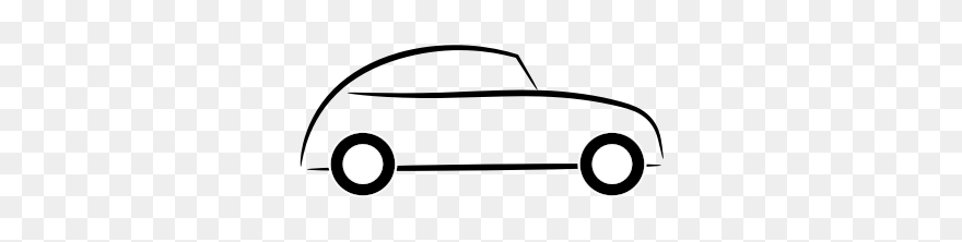 Car Icon - Cartoon Car Black And White Clipart