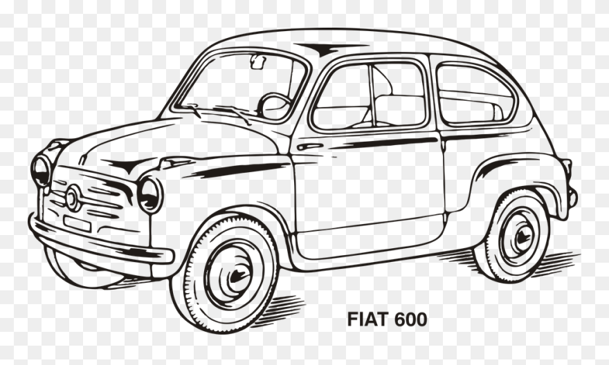 Transparent Old Cars Clipart - Fiat Clipart - Png Download
