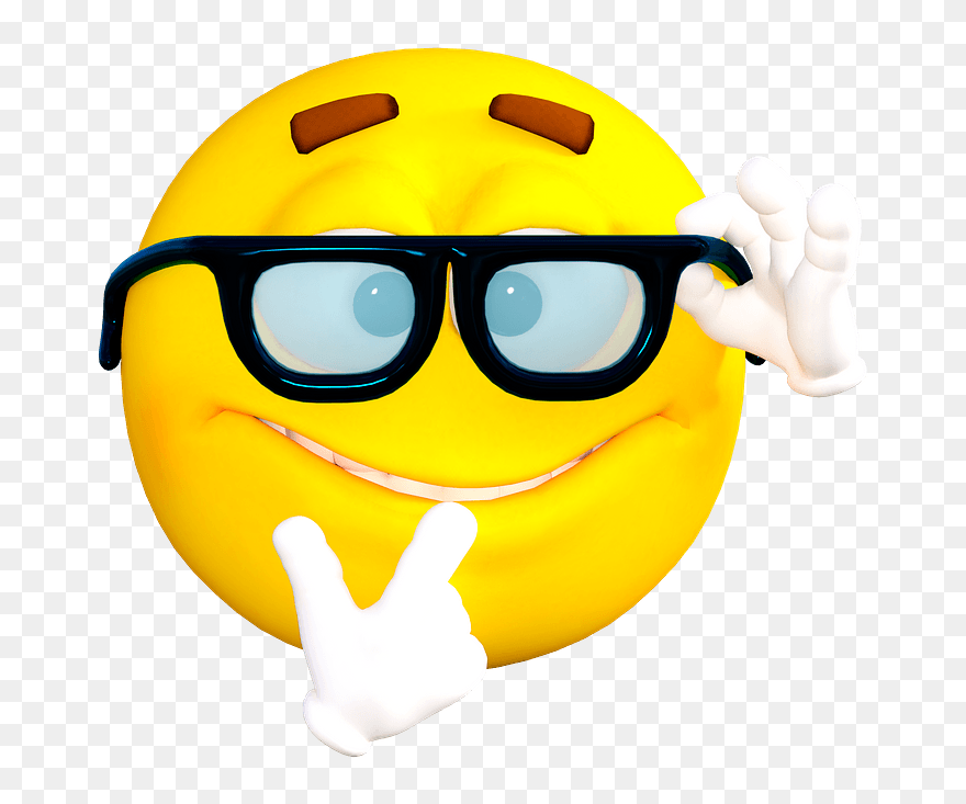Download Smart Face Clipart - Emoji Stickers Images Download - Png ...