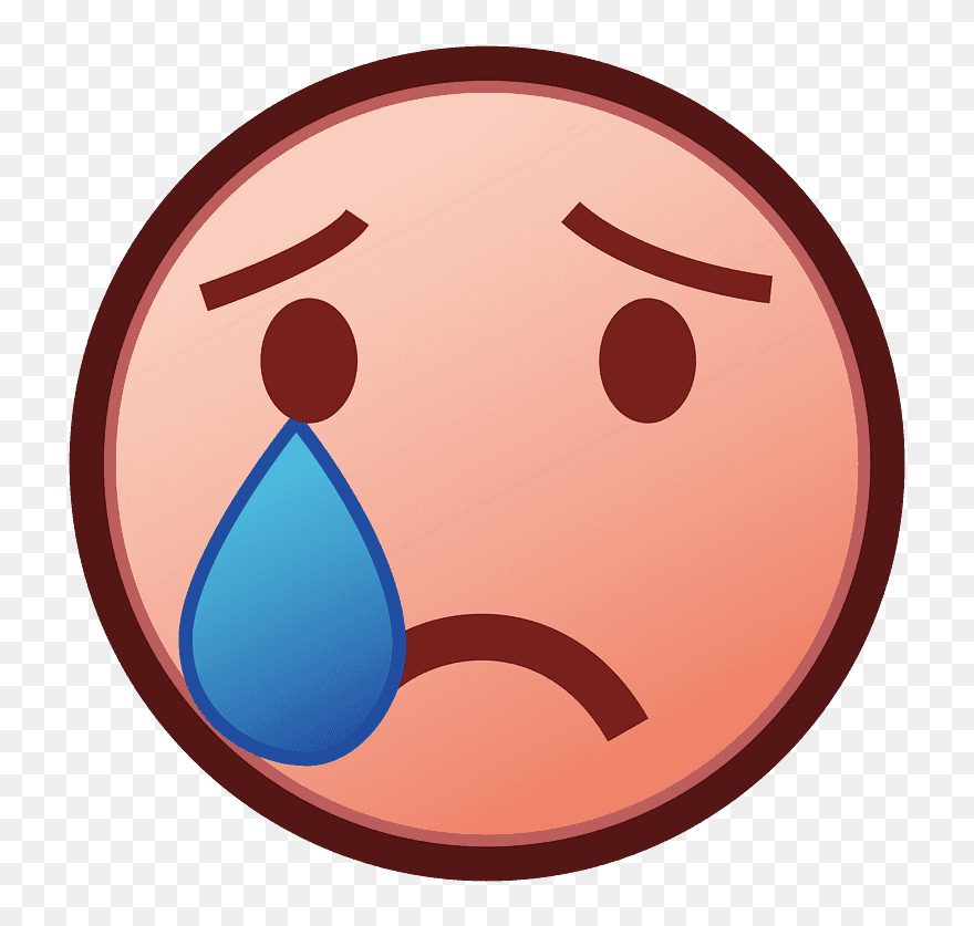 Crying Face Emoji Clipart - Emoji - Png Download