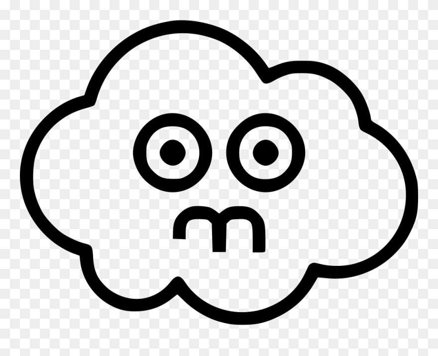 Alien Svg Ghost Transparent Smiley Face Emoticon - Cloud With Smiley Face Clipart