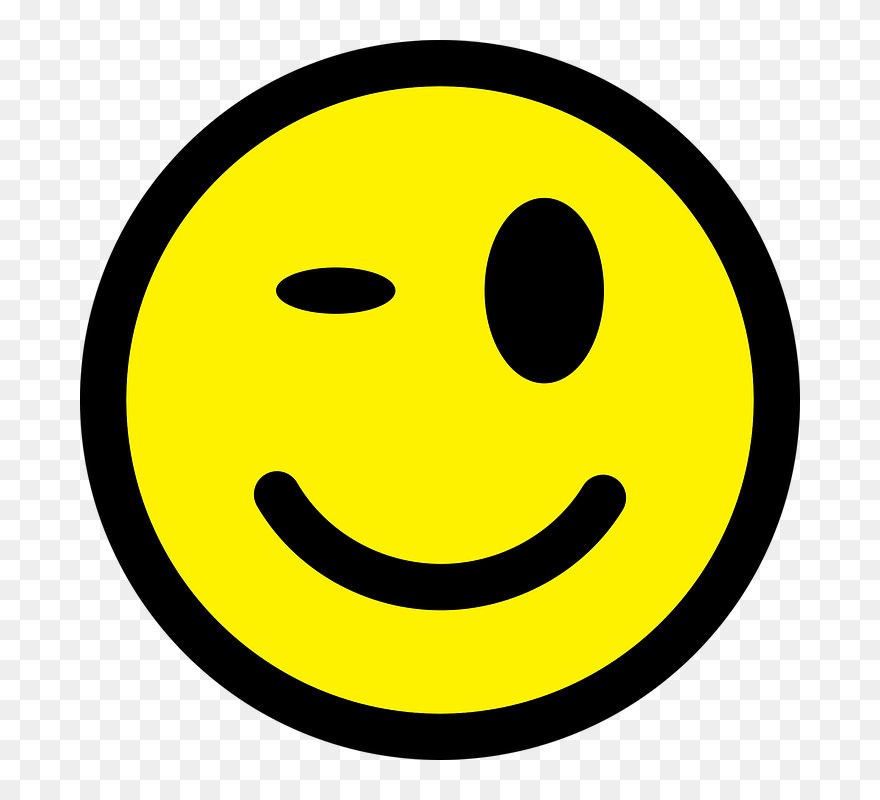 Wink Happy Face - Emoticon Clipart