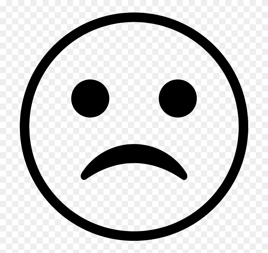 Frowning Face Emoji Clipart - Smiley - Png Download