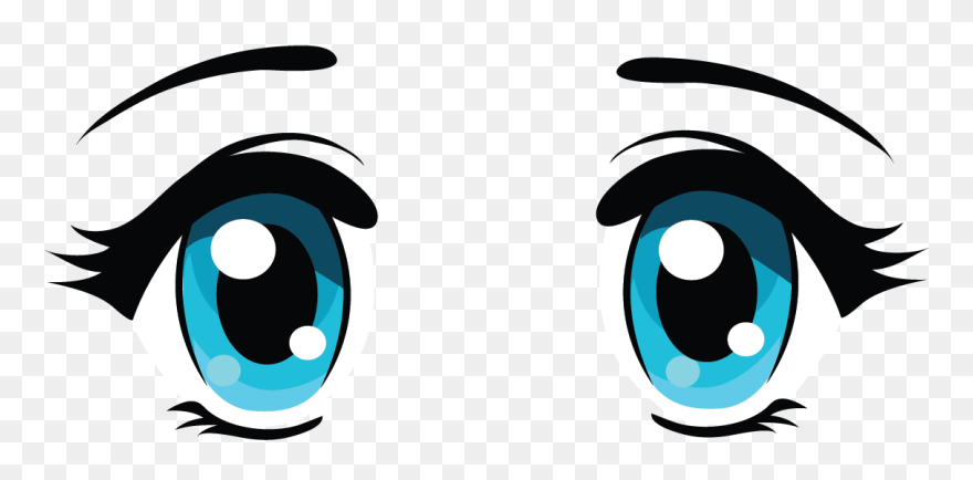 Silly Face Clip Art - Anime Girl Eyes Transparent - Png Download