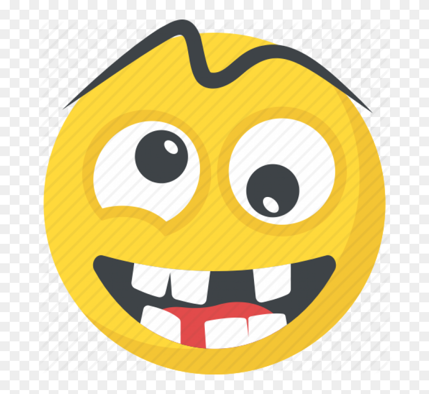 Crazy Face Smiley Smiley 2 Vectors Market Free Clip - Transparent Background Crazy Emoji Png