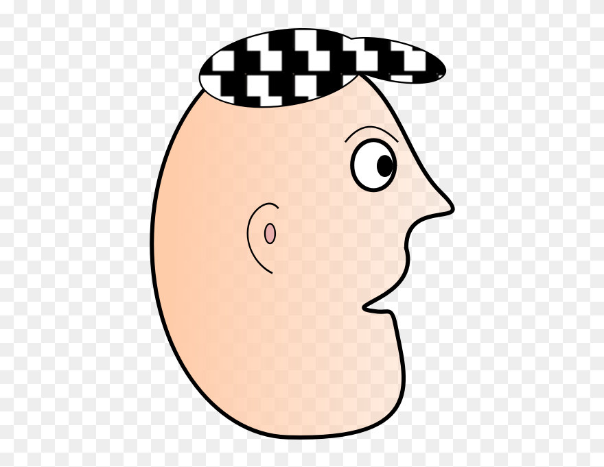 Checkered Hat Face - Cara Em Caricatura Clipart