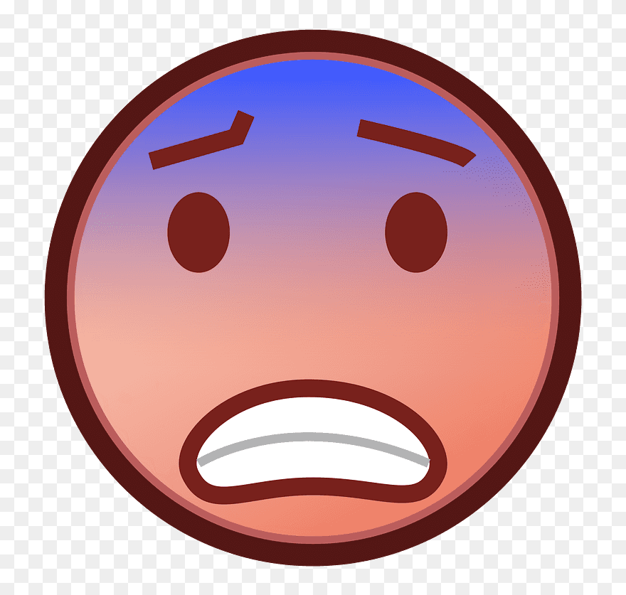 Fearful Face Emoji Clipart Smiley Png Download Pinclipart