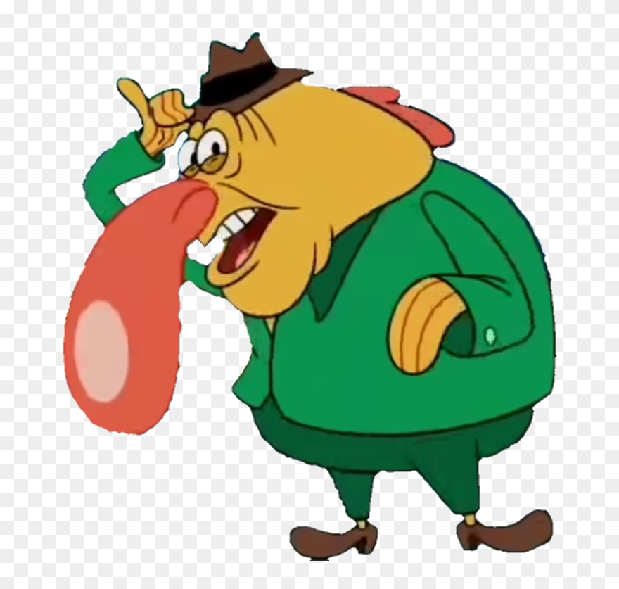 Fish From Spongebob With Big Nose Clipart