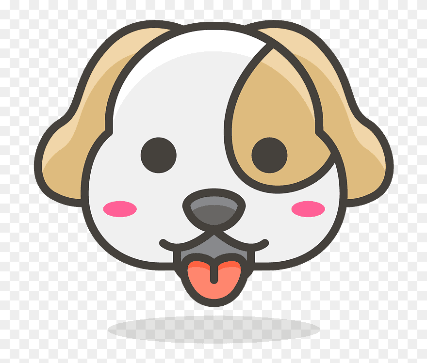 Dog Face Emoji Clipart - Dog Face Cartoon Png Transparent Png