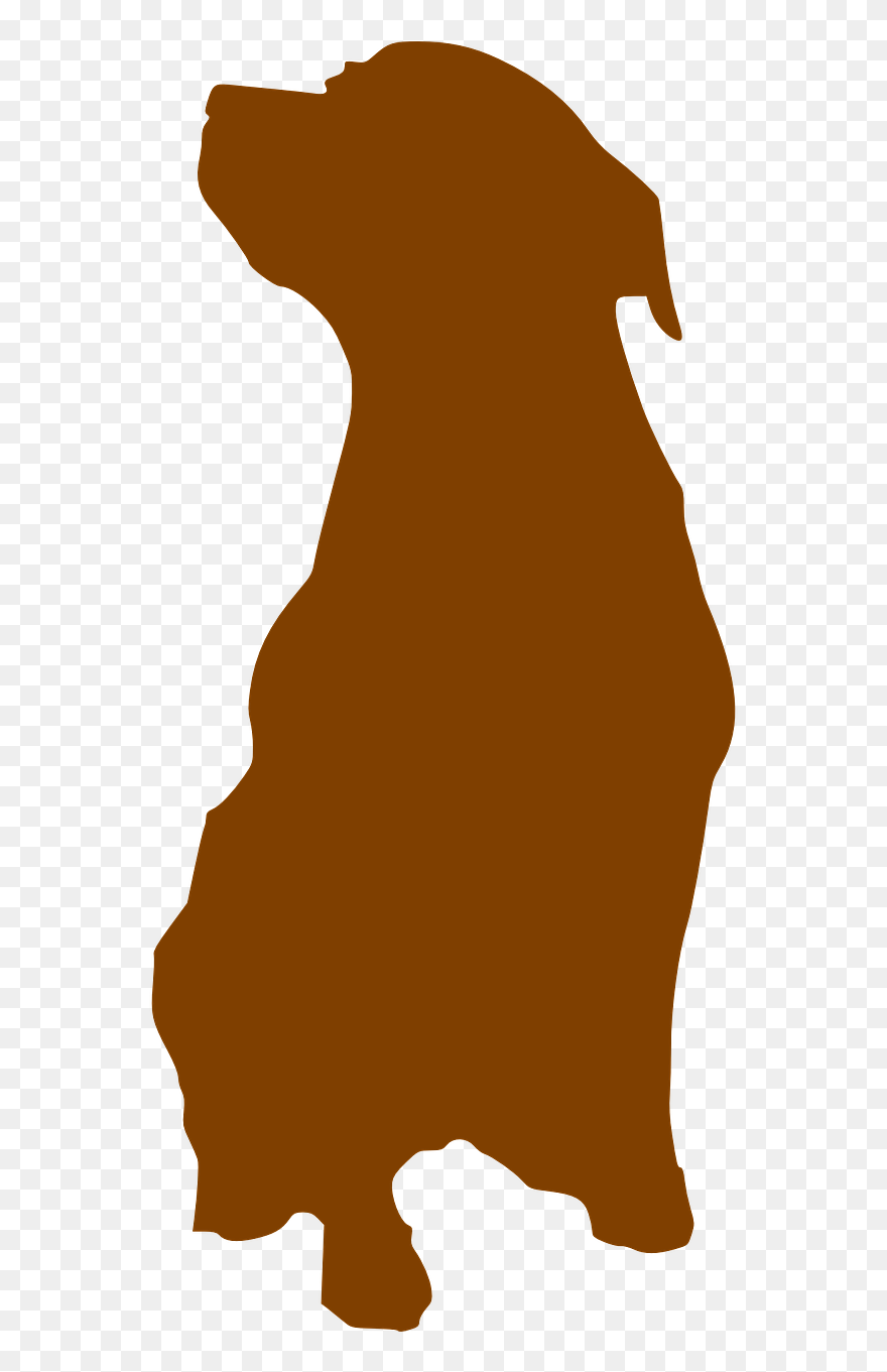 Transparent Dog Silhouette Sitting Clipart