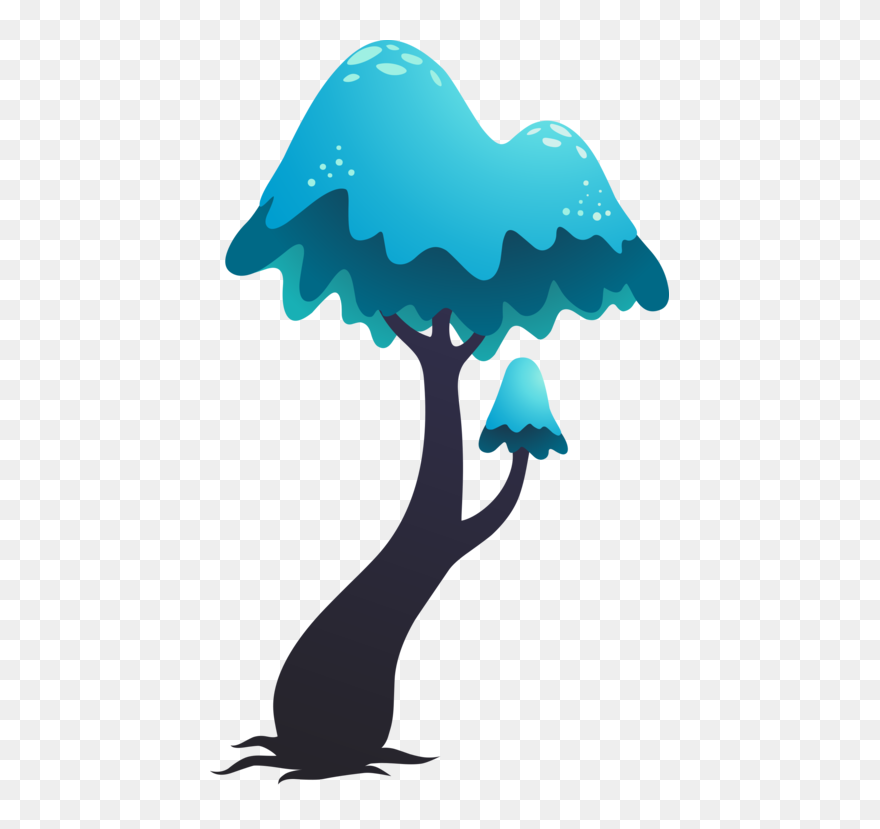 Blue,turquoise,tree - Art Clipart