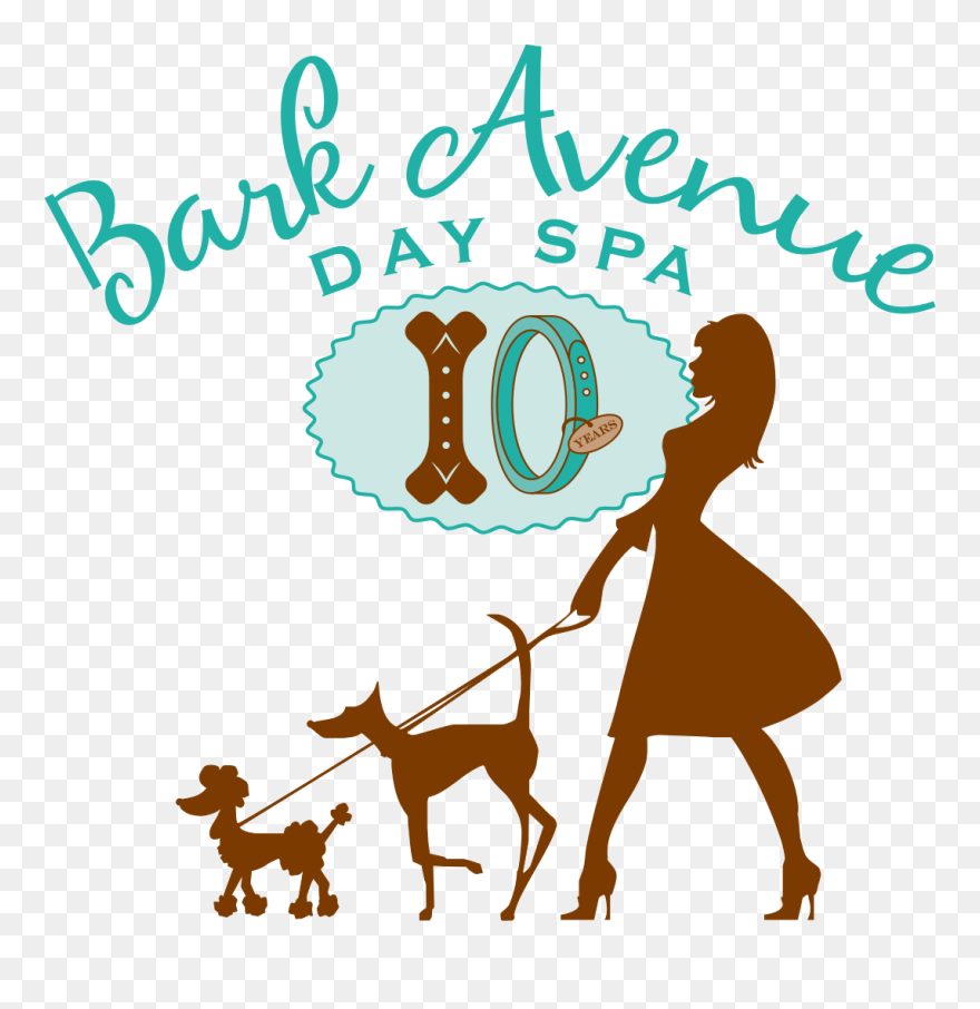 Transparent Dog Barking Clipart - Walking The Dog - Png Download