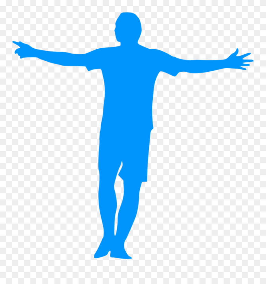 Silhouette Football 18 Clip Arts - Blue Human Silhouette Png Transparent Png