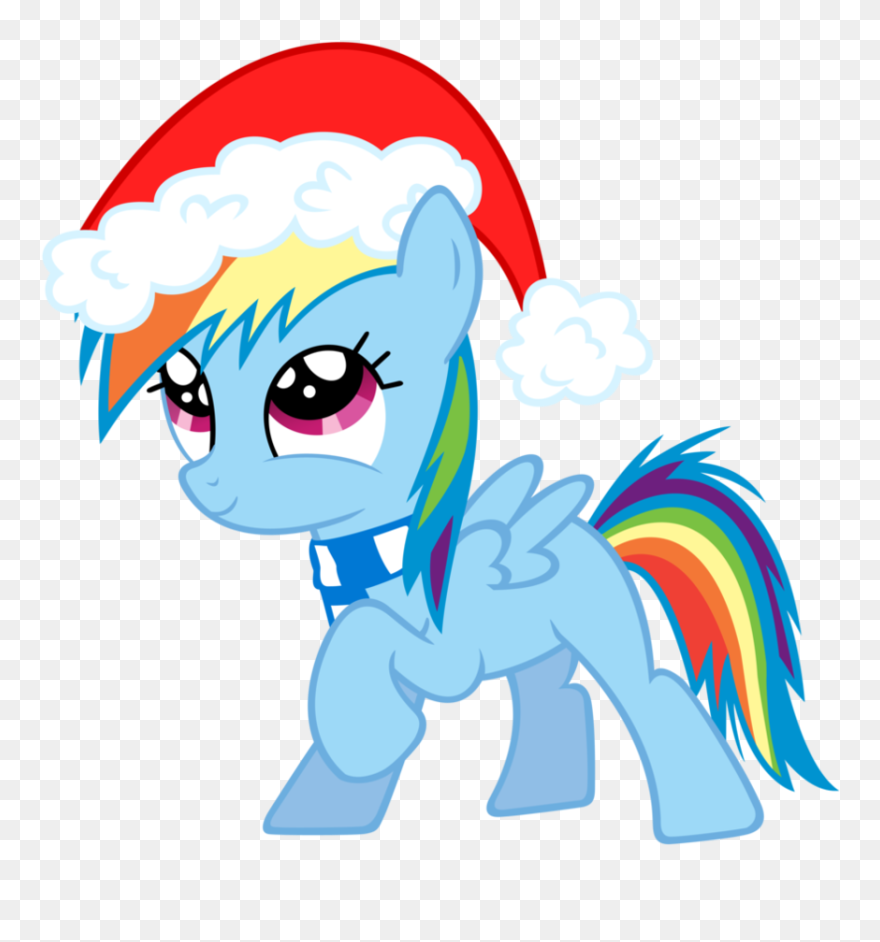 Clipart Rainbow Christmas - Rainbow Dash My Little Pony Christmas - Png Download