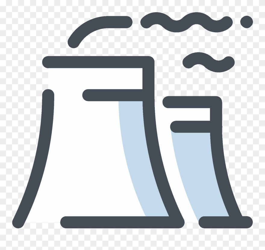 Vector Power Electric Plant - Nuclear Power Plant Icon Clipart