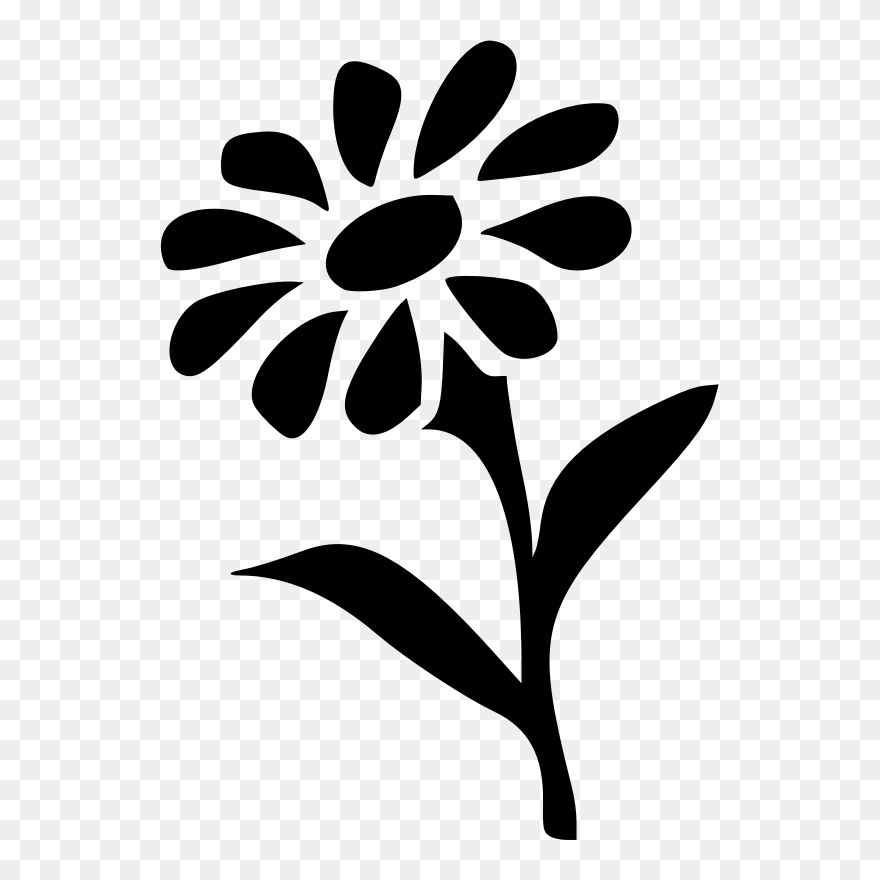 Silhouette Stencil Photography - Stencil Art Flower Clipart