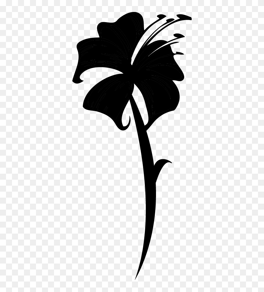 Silhouette Petal Flower Clip Art - Clip Art - Png Download