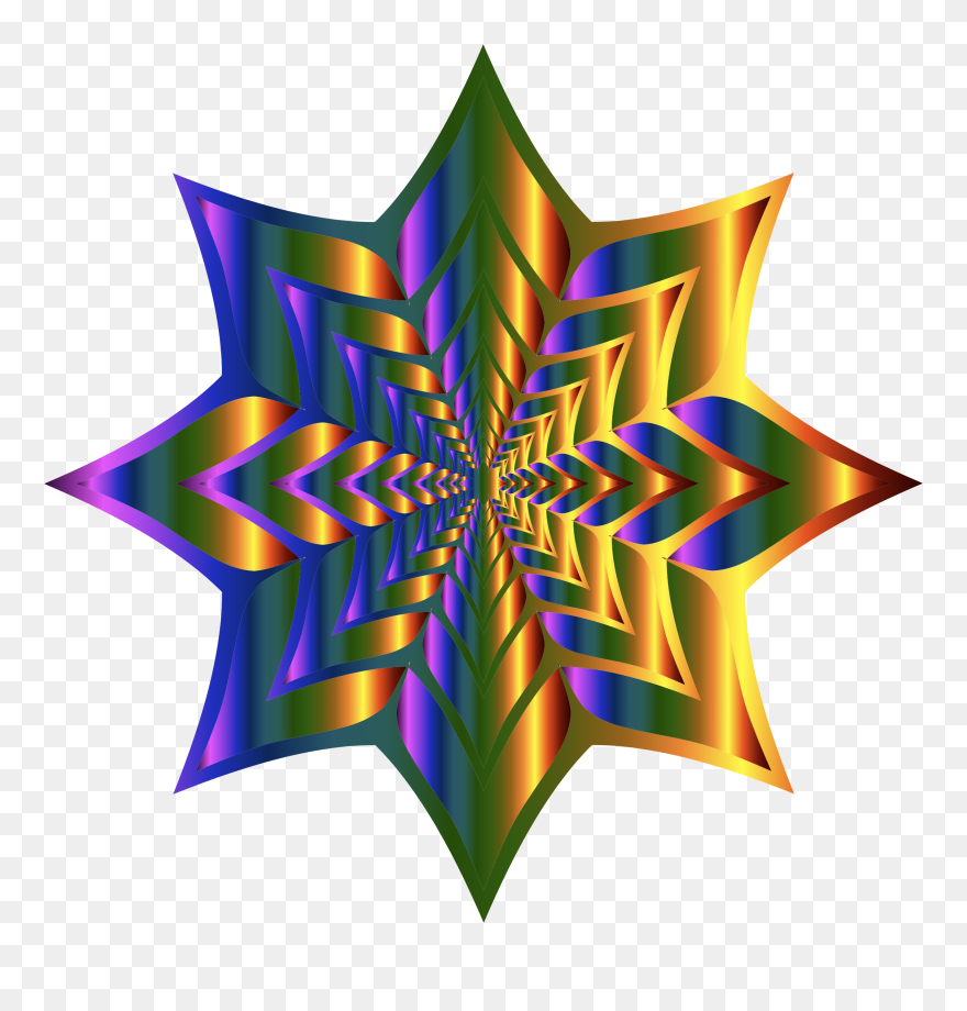 Colorful Flower Silhouette 5 Clip Arts - Silhouette - Png Download